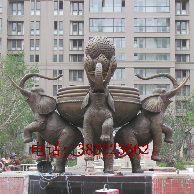大型不锈钢象鼎广场雕塑制作