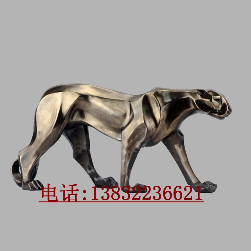 铁艺金属动物仿铜色非洲豹图片