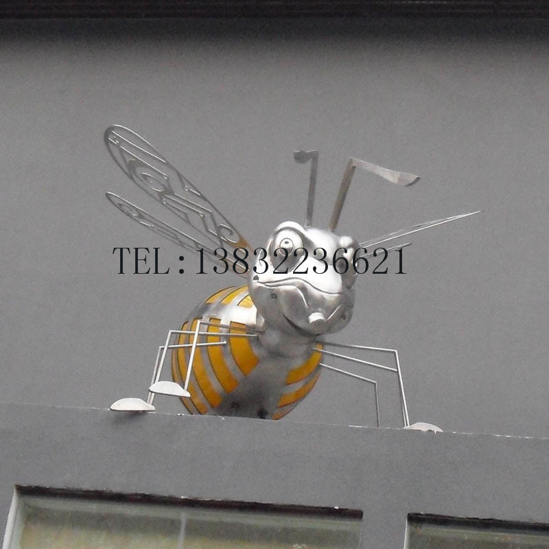 室内不锈钢创意动物蜜蜂雕塑厂家价格