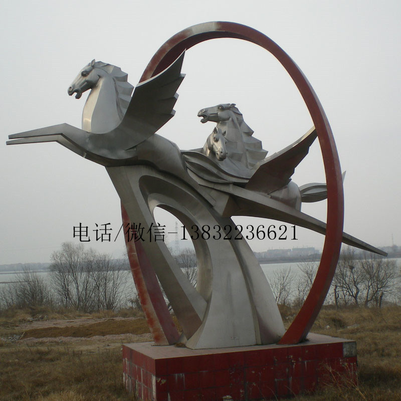 公园镜面不锈钢动物马雕塑厂家加工制作价格